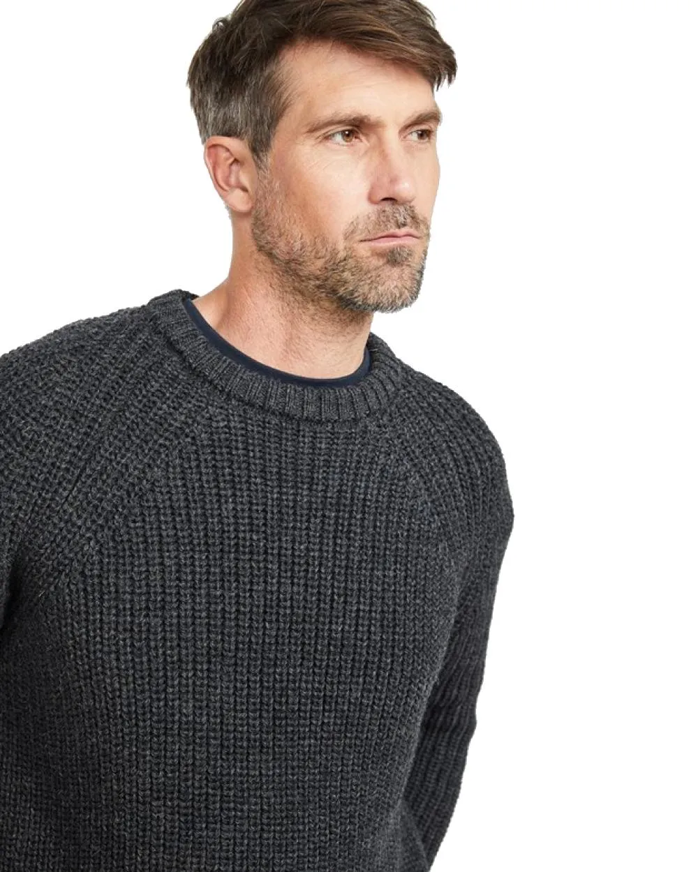 Aran Mens Fisherman Raglan Crew Sweater