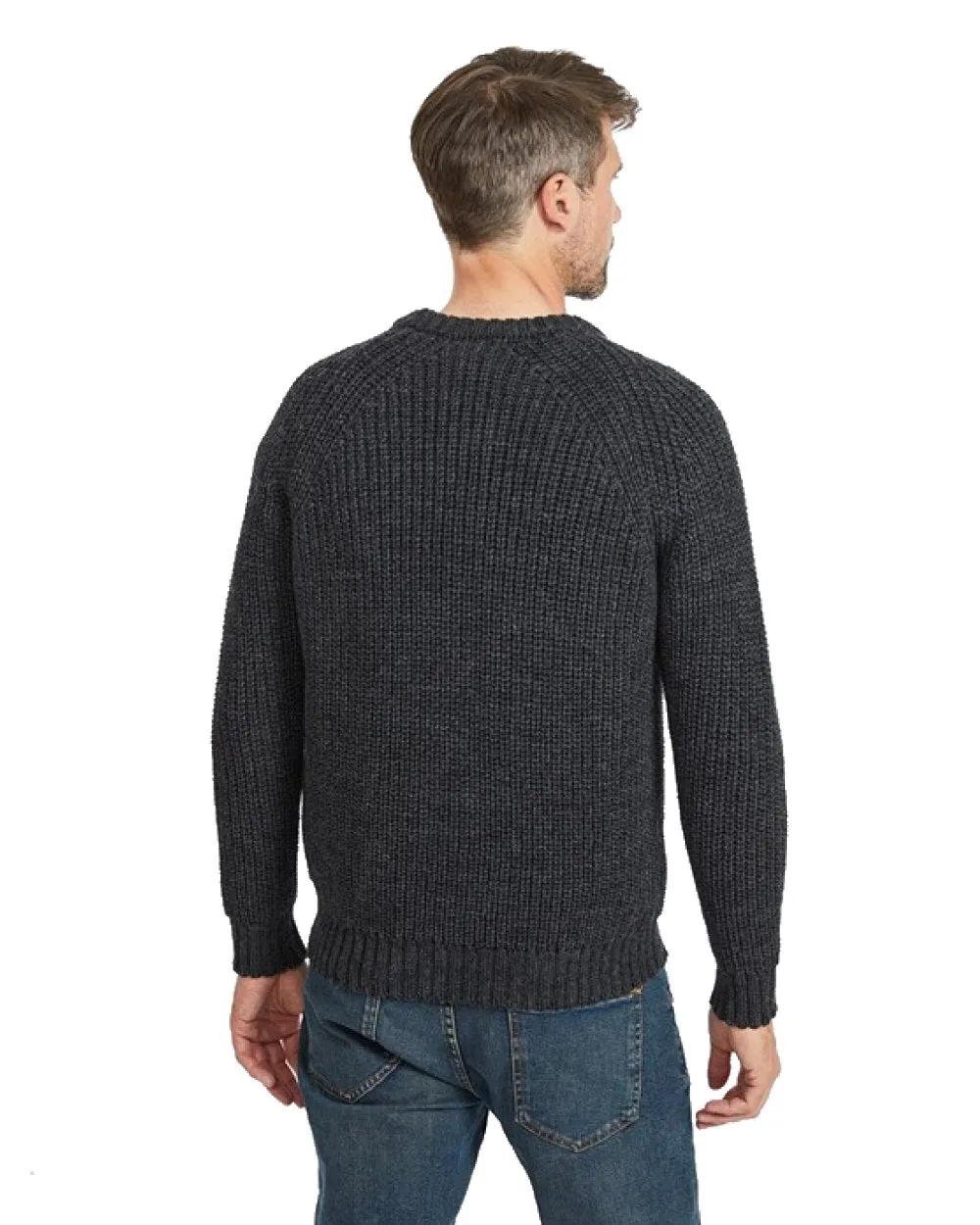 Aran Mens Fisherman Raglan Crew Sweater