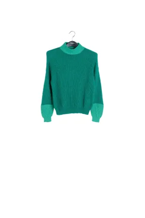Bi-material sweater