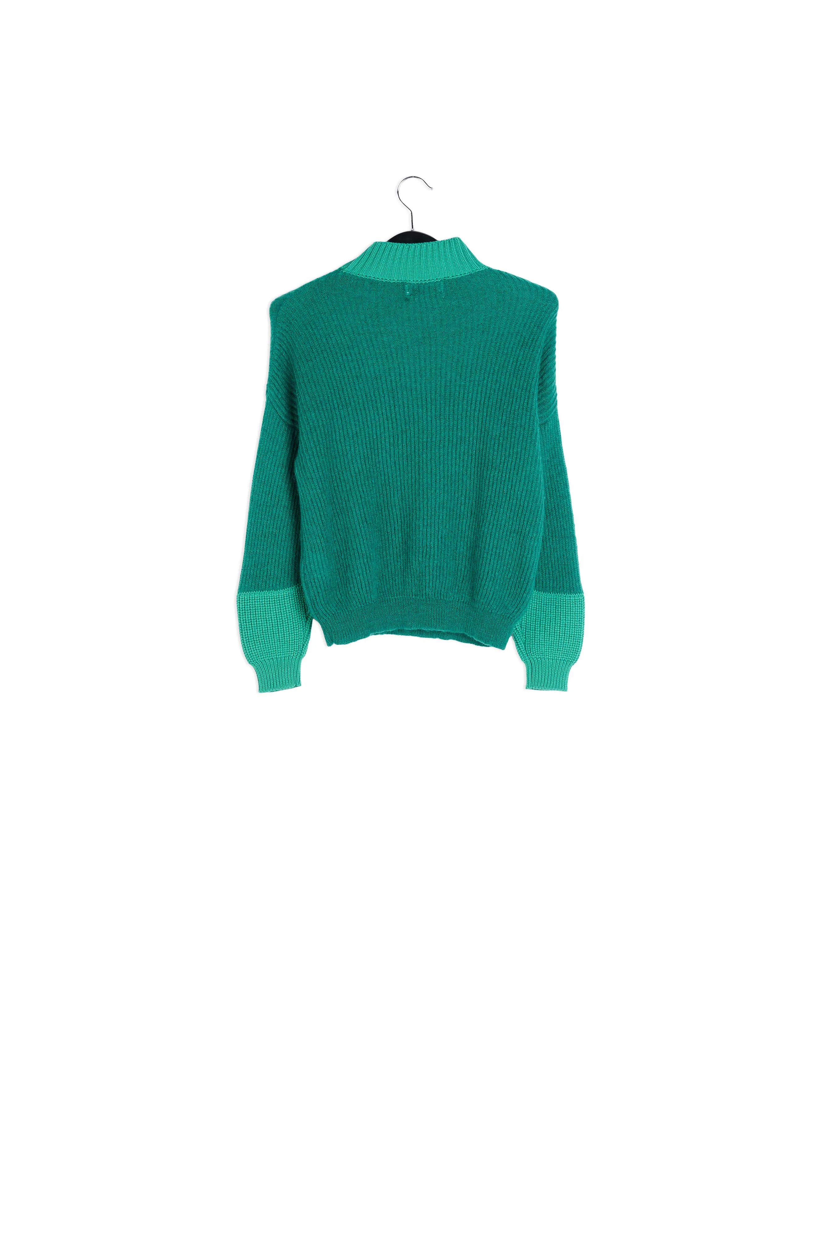 Bi-material sweater