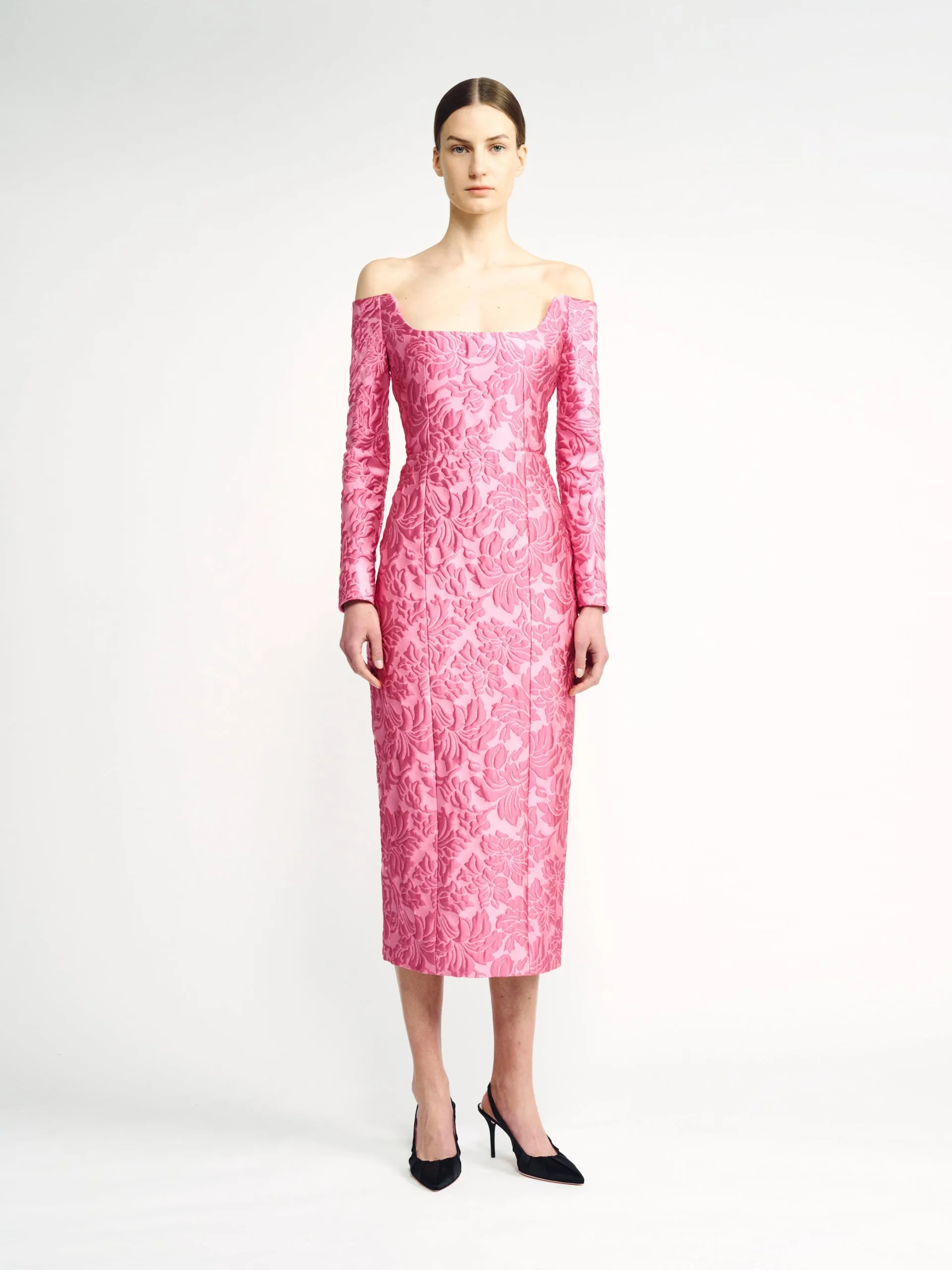 Birch pink rose floral dress