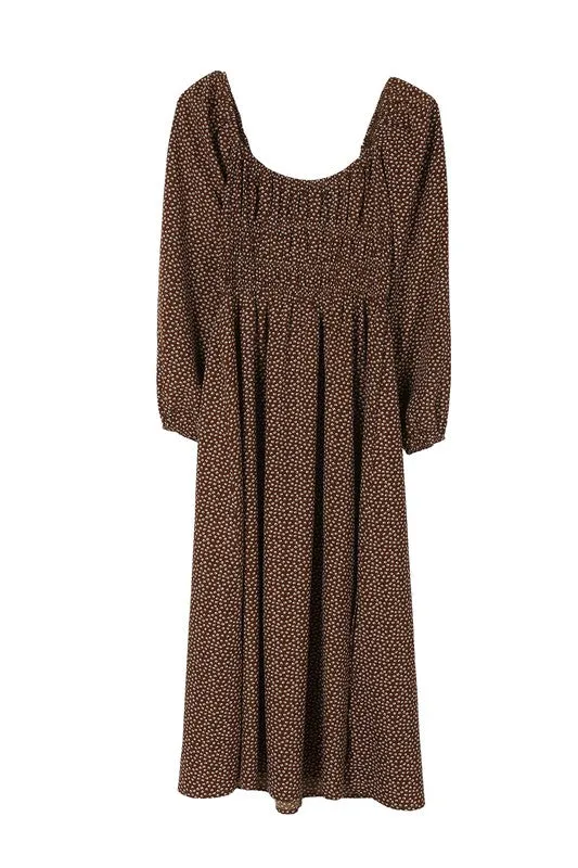 Boho Square Neck Floral Dress