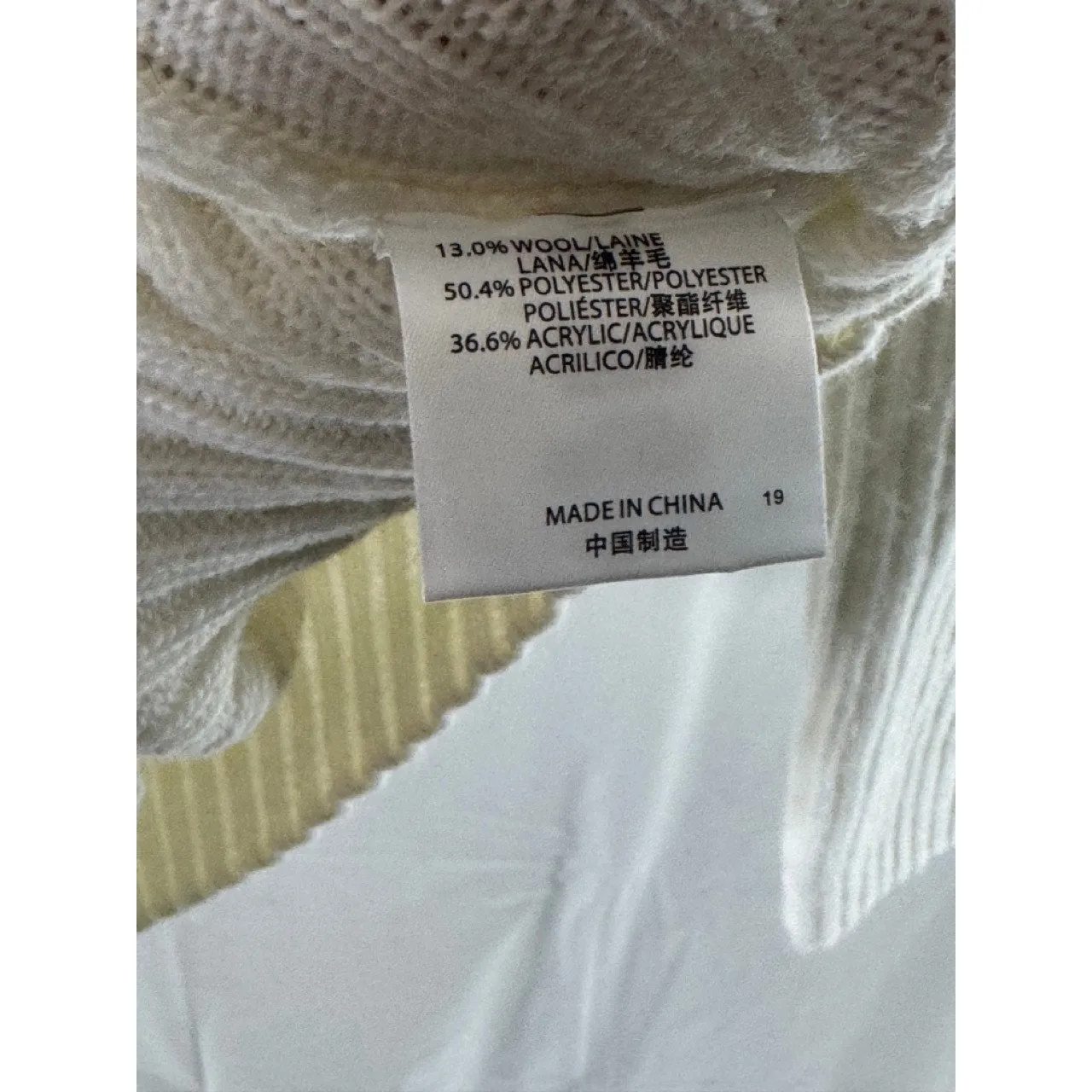 BRANDY MELVILLE Women's Beige Wool-Blend Ribbed Turtleneck Long Sleeve Top SZ S
