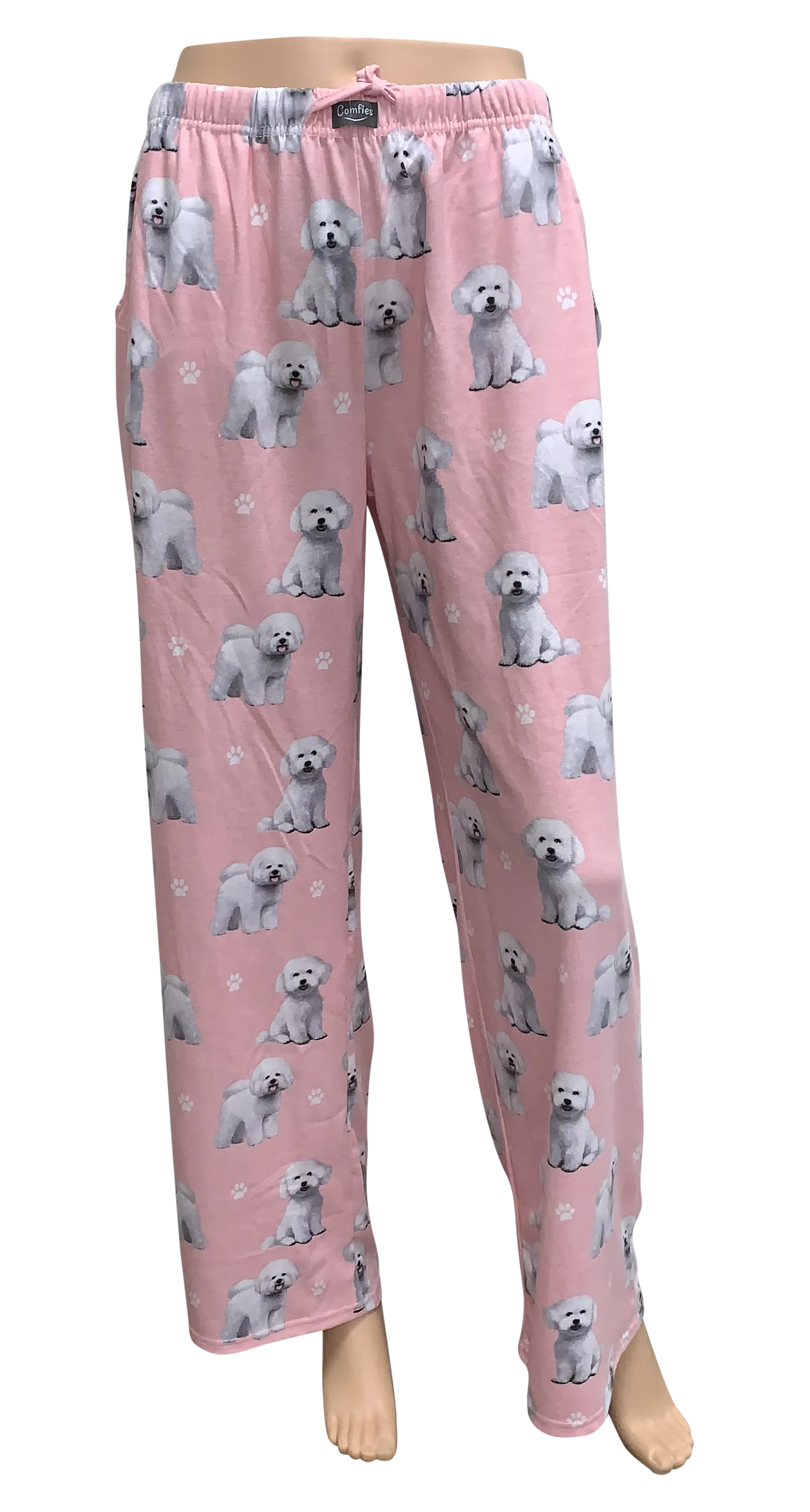 Dog Print Lounge Pants - Bison Frise