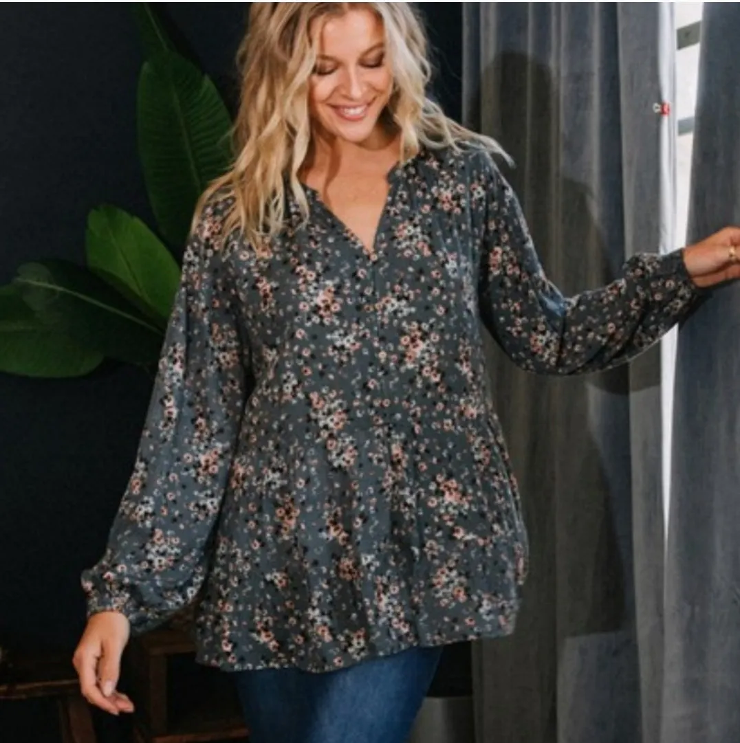 Floral Babydoll Blouse