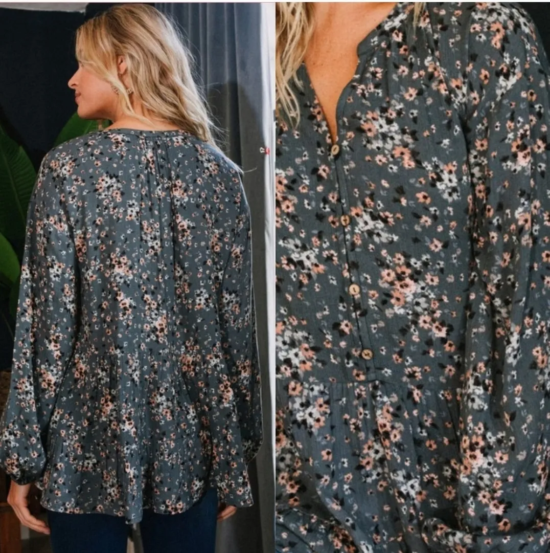 Floral Babydoll Blouse