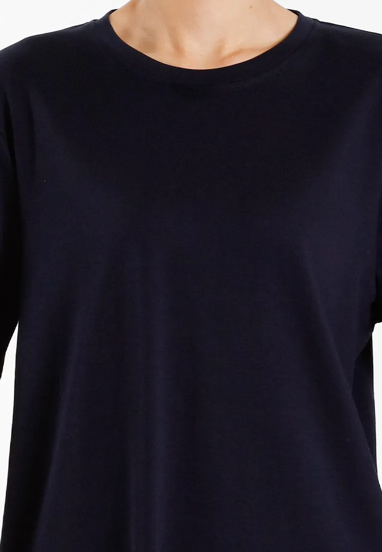 Forest Ladies Cotton Interlock Round Neck T-Shirt Women Plain Long Sleeve Tee - 822423