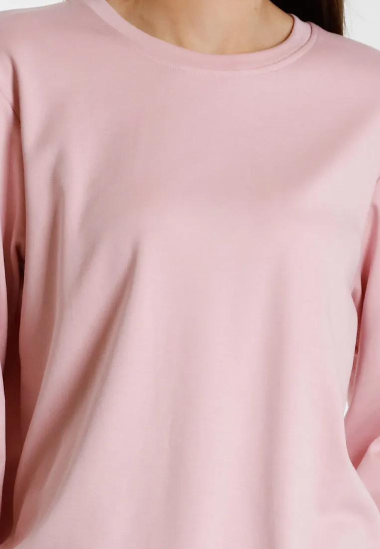 Forest Ladies Cotton Interlock Round Neck T-Shirt Women Plain Long Sleeve Tee - 822423
