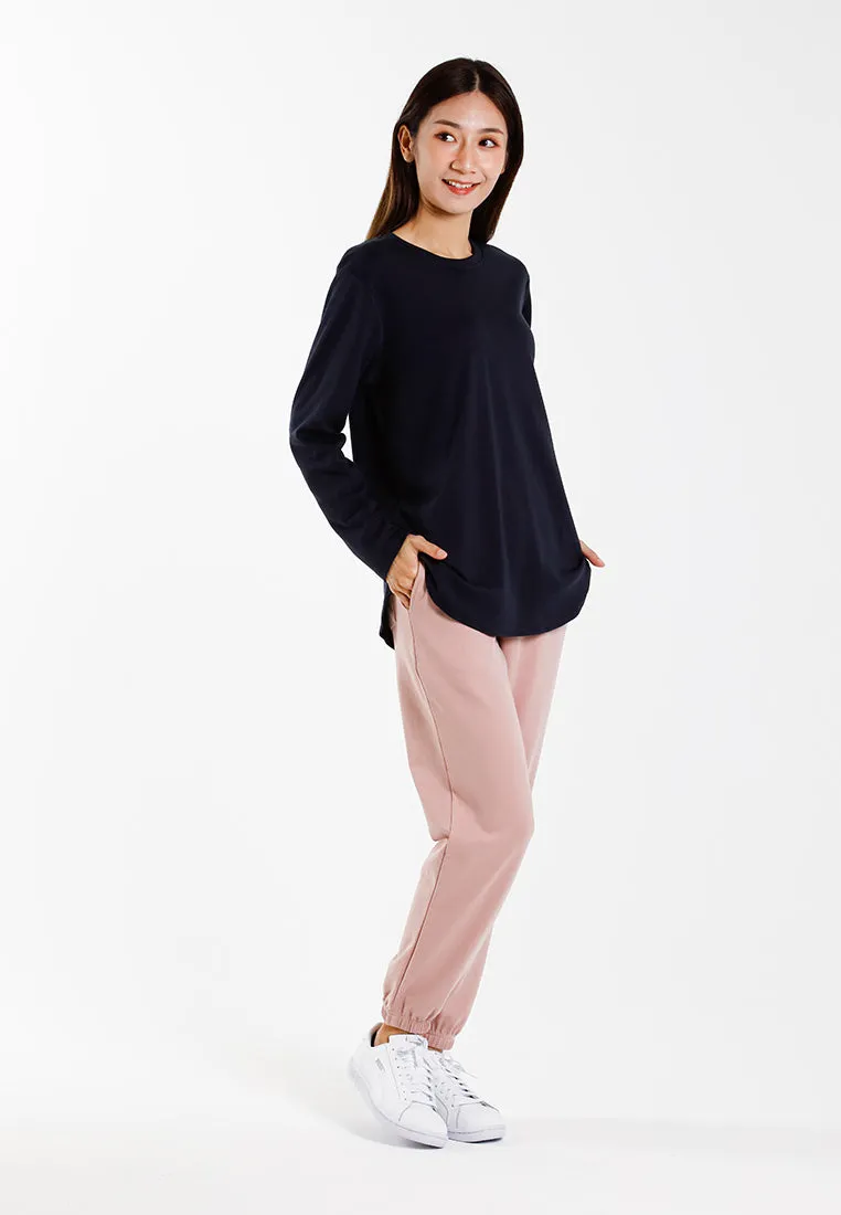Forest Ladies Cotton Interlock Round Neck T-Shirt Women Plain Long Sleeve Tee - 822423