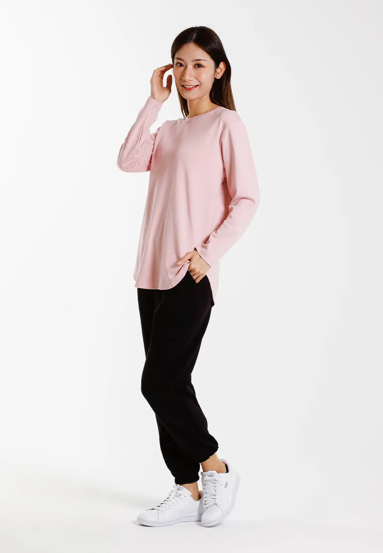Forest Ladies Cotton Interlock Round Neck T-Shirt Women Plain Long Sleeve Tee - 822423