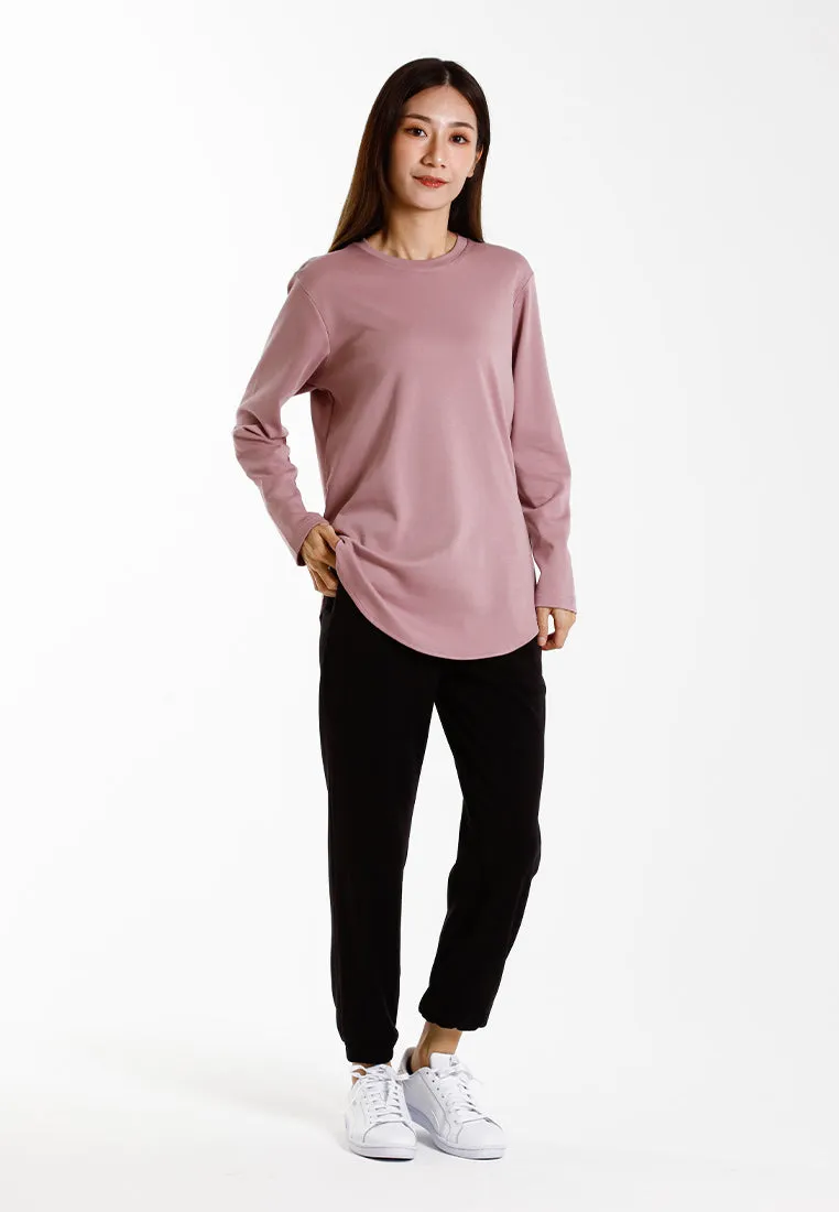 Forest Ladies Cotton Interlock Round Neck T-Shirt Women Plain Long Sleeve Tee - 822423