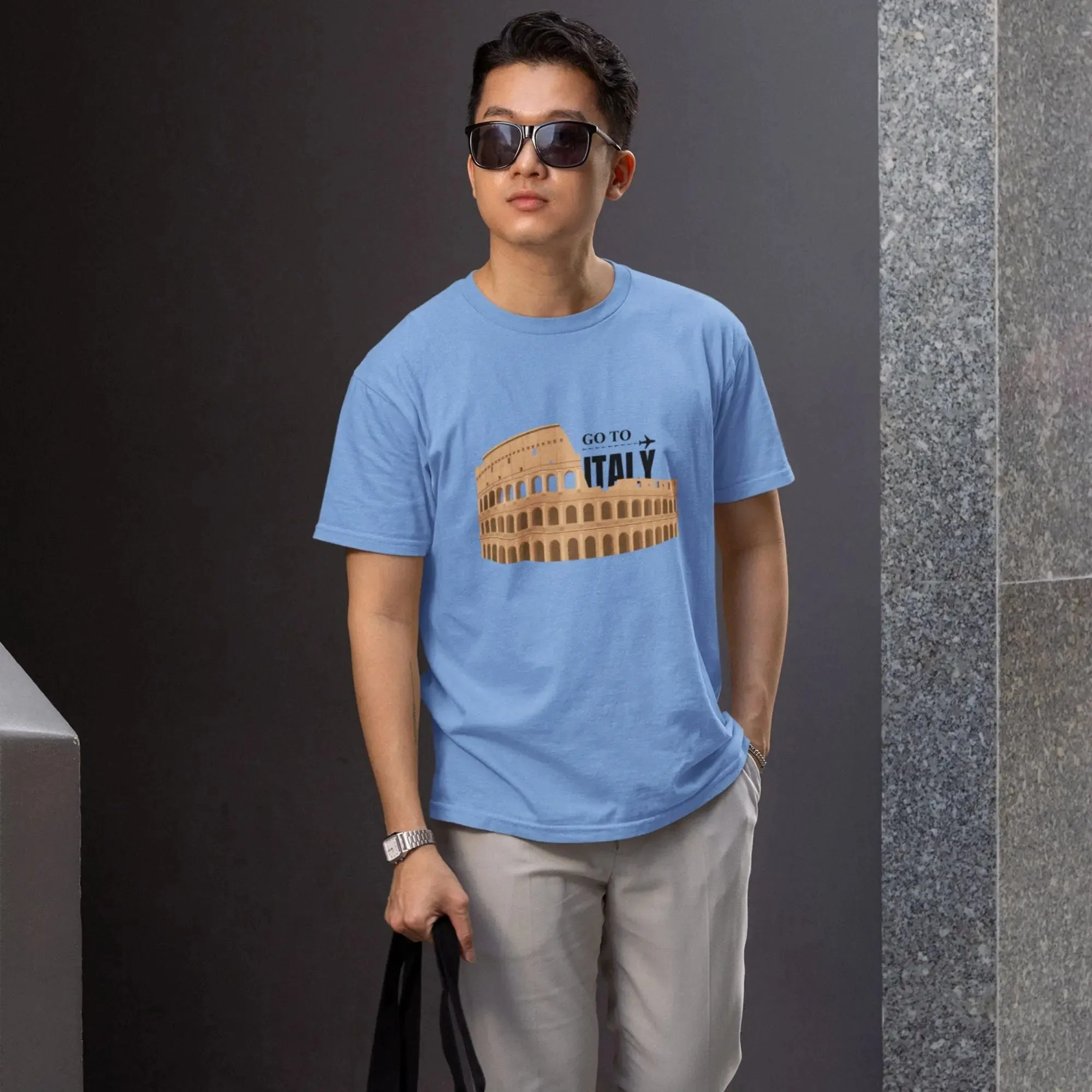 Go To Italy Round Neck Half Sleeve Classic T-Shirt
