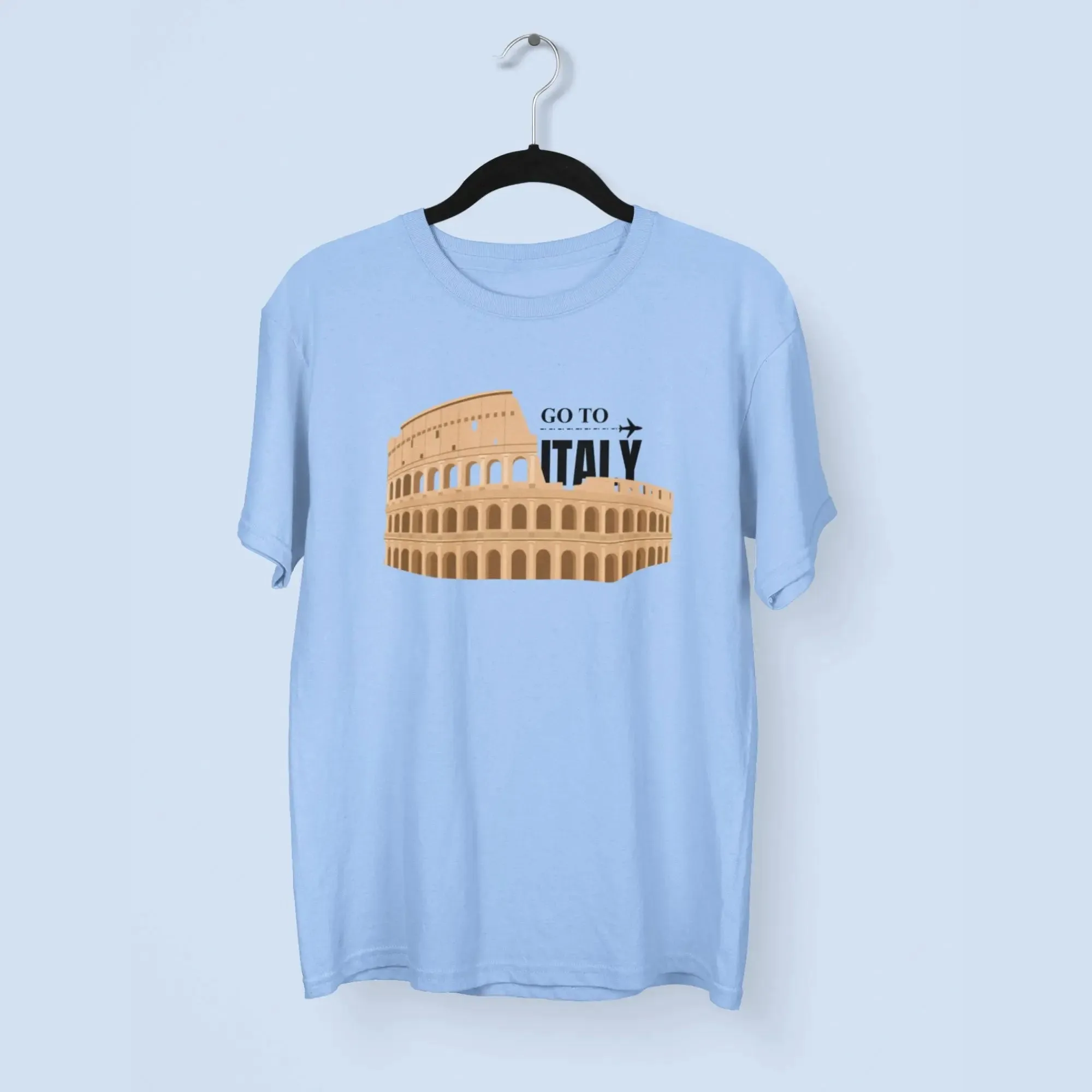 Go To Italy Round Neck Half Sleeve Classic T-Shirt