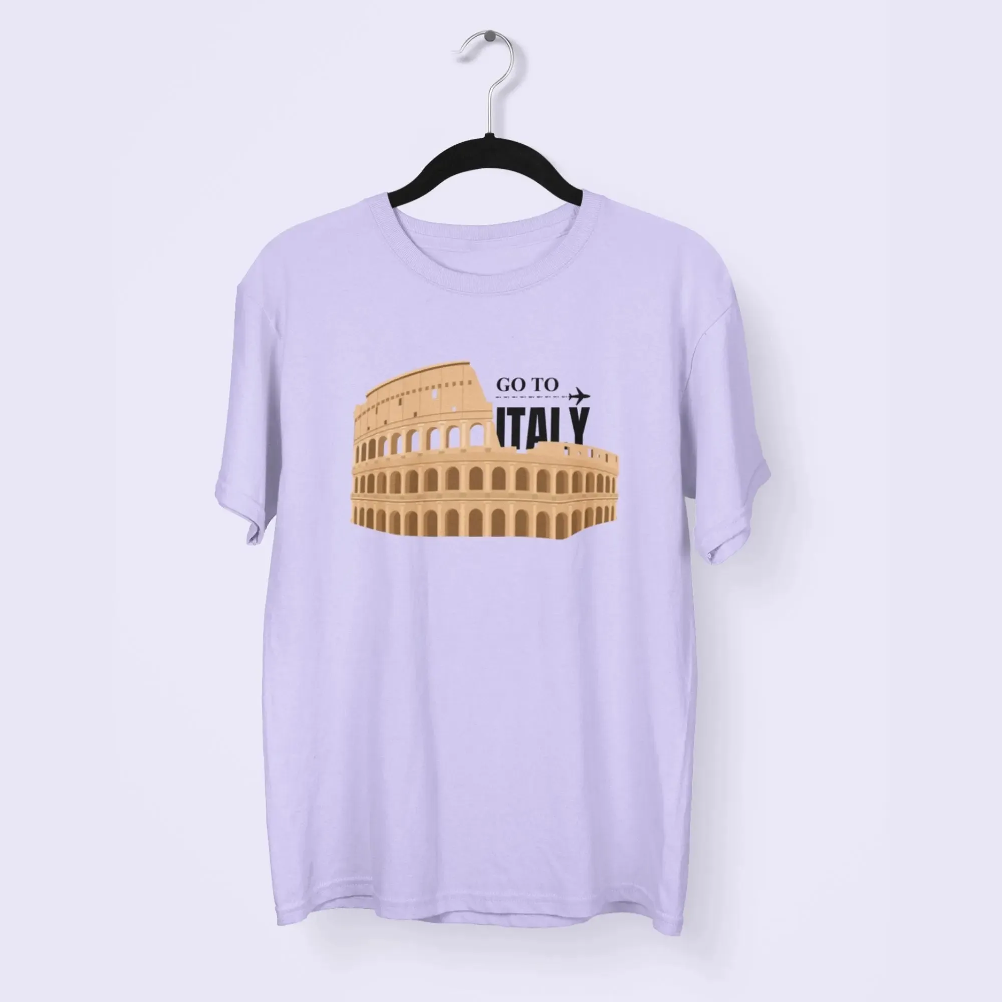 Go To Italy Round Neck Half Sleeve Classic T-Shirt