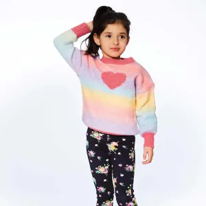 Jacquard Knit Sweater With Heart | DEUX PAR DEUX