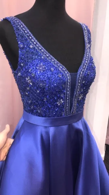 Jovani JVN67198 Size 20 Royal prom dress A Line Ballgown Plus Size