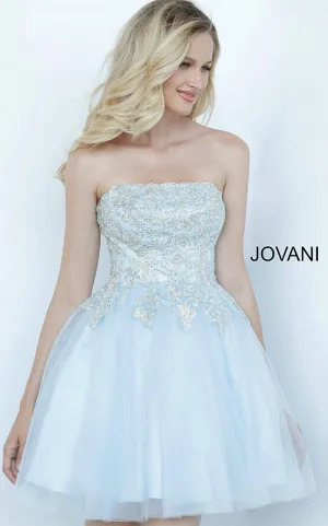 Jovani Kids K66720 Girls Strapless Short Embellished Cocktail Gown Formal Party