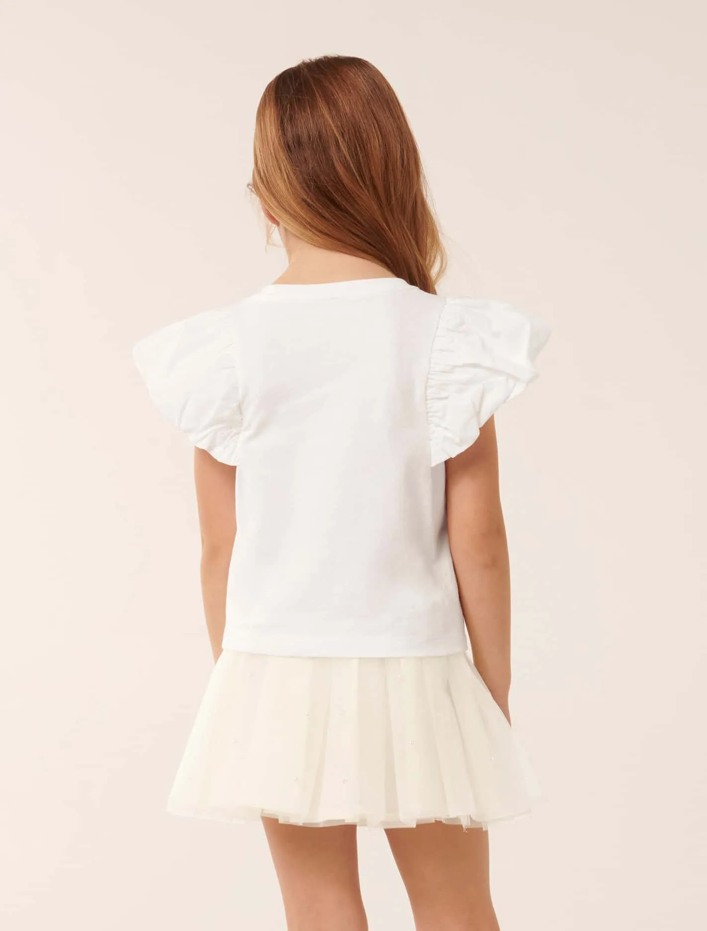 Joy Puff Sleeve Flower Girls T-shirt