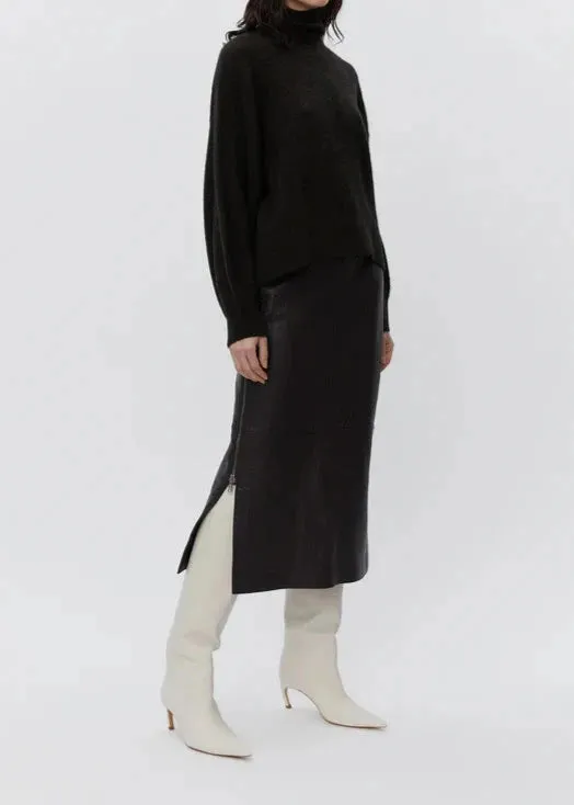 MAZY KNIT | DARK BROWN