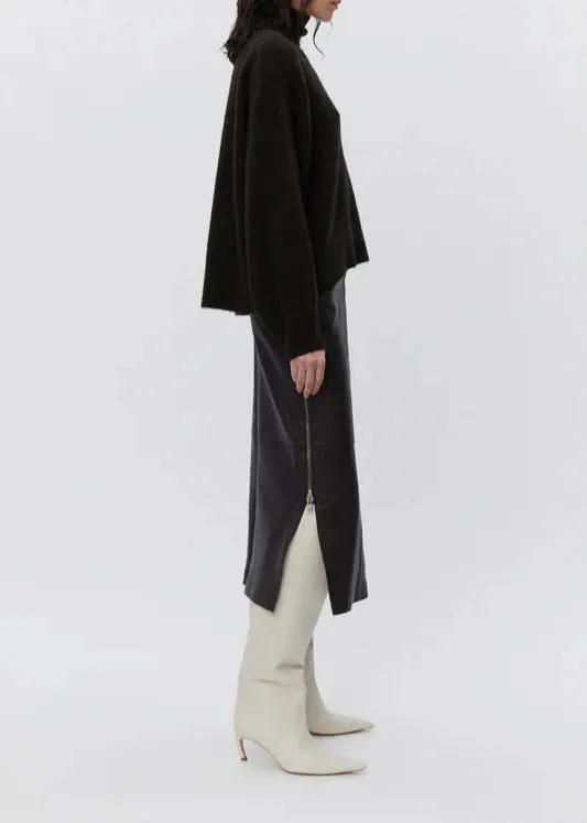 MAZY KNIT | DARK BROWN
