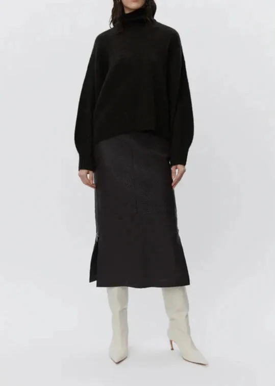 MAZY KNIT | DARK BROWN