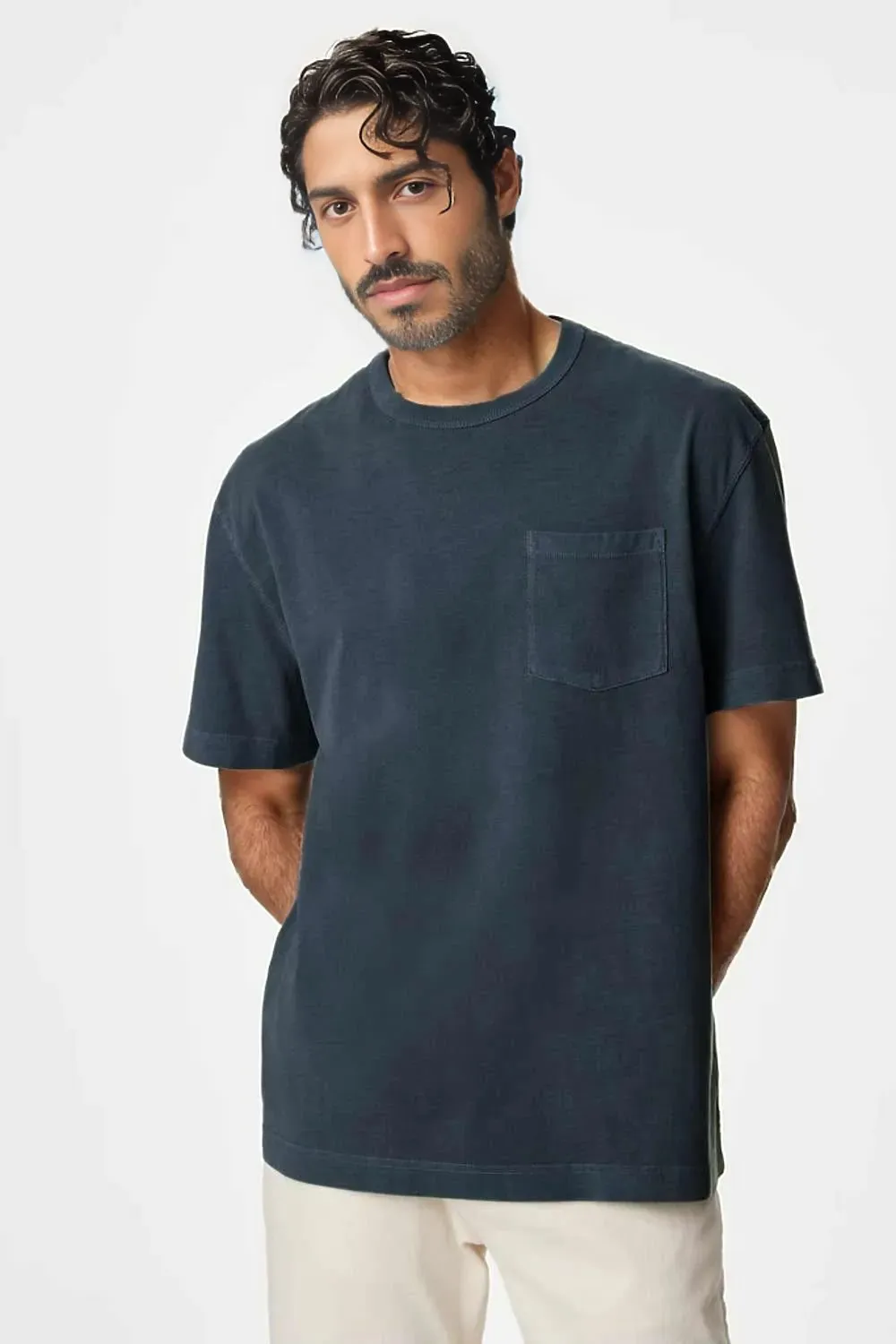 Mens Heavy Cotton Pocket T-Shirt