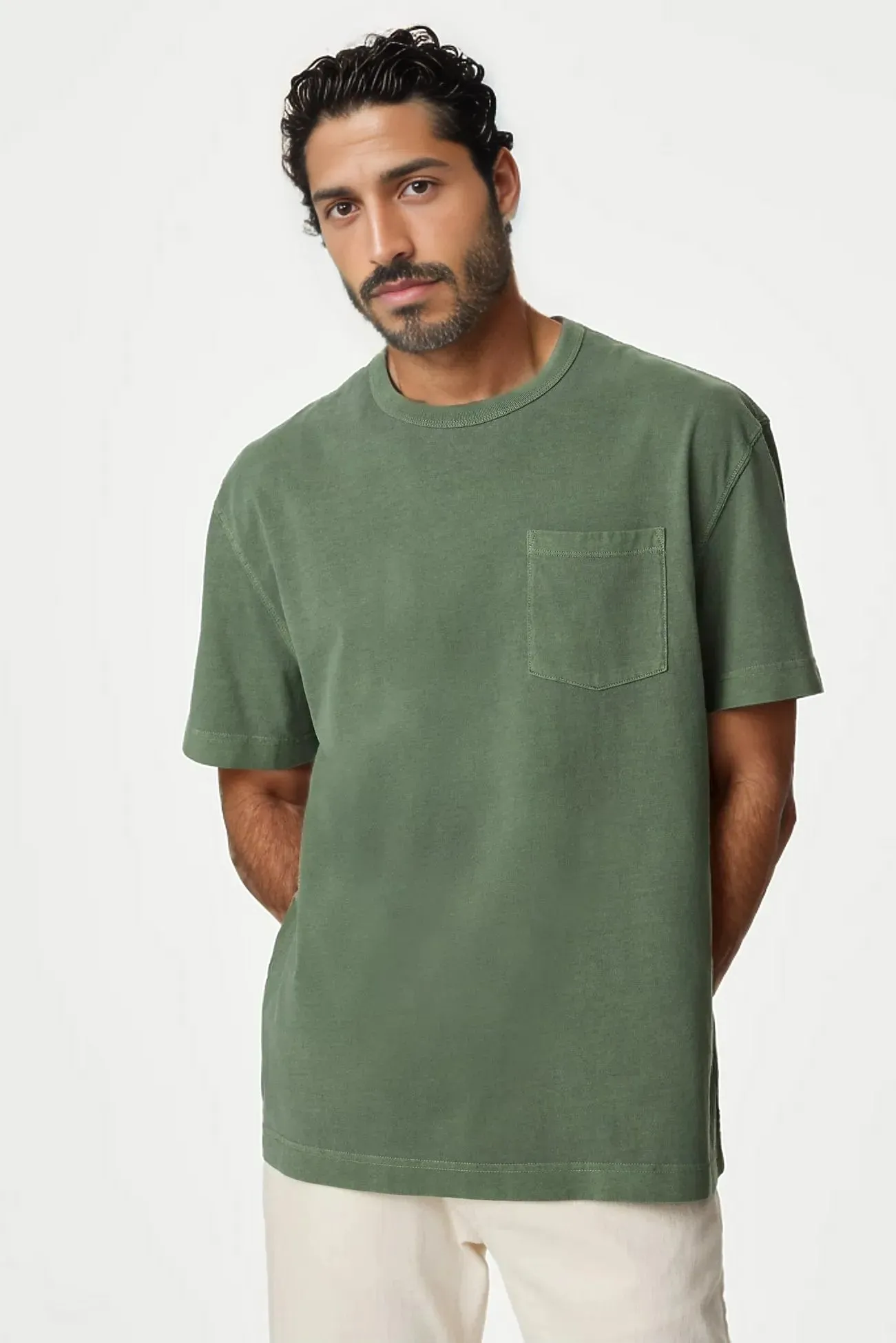 Mens Heavy Cotton Pocket T-Shirt