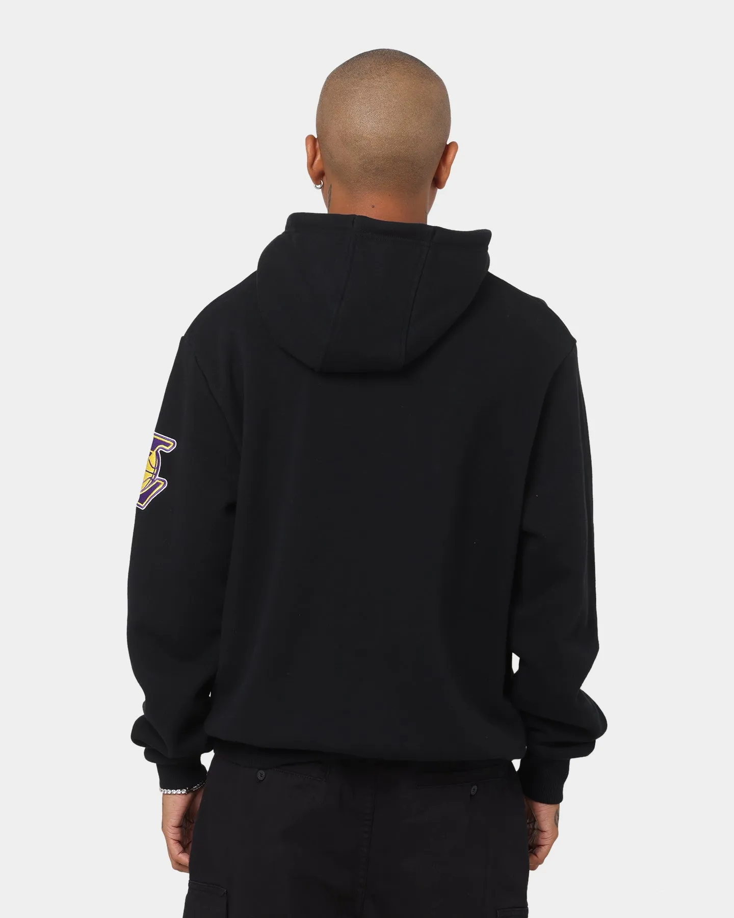 New Era Los Angeles Lakers Puff Print Hoodie Black