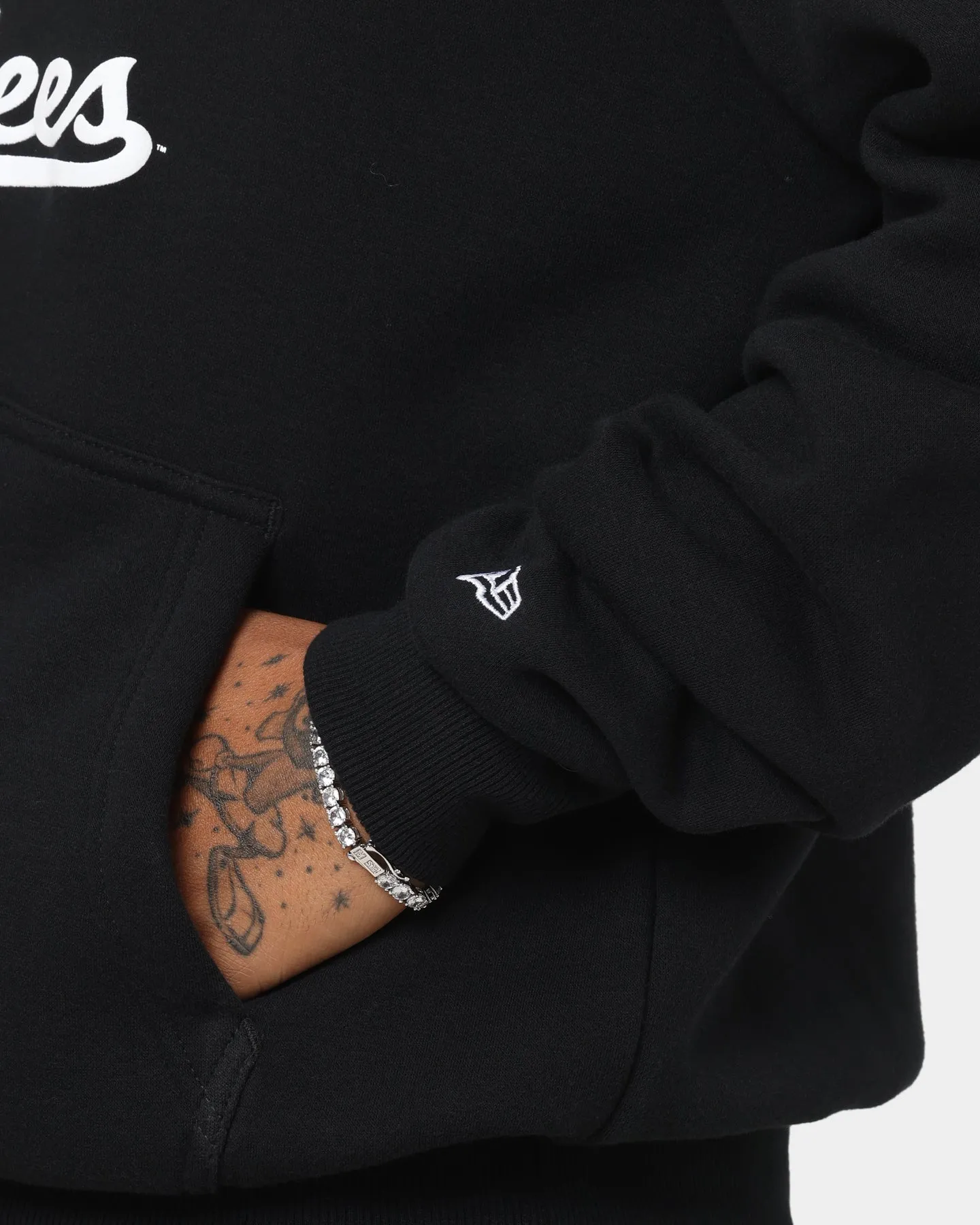 New Era New York Yankees Puff Print Hoodie Black