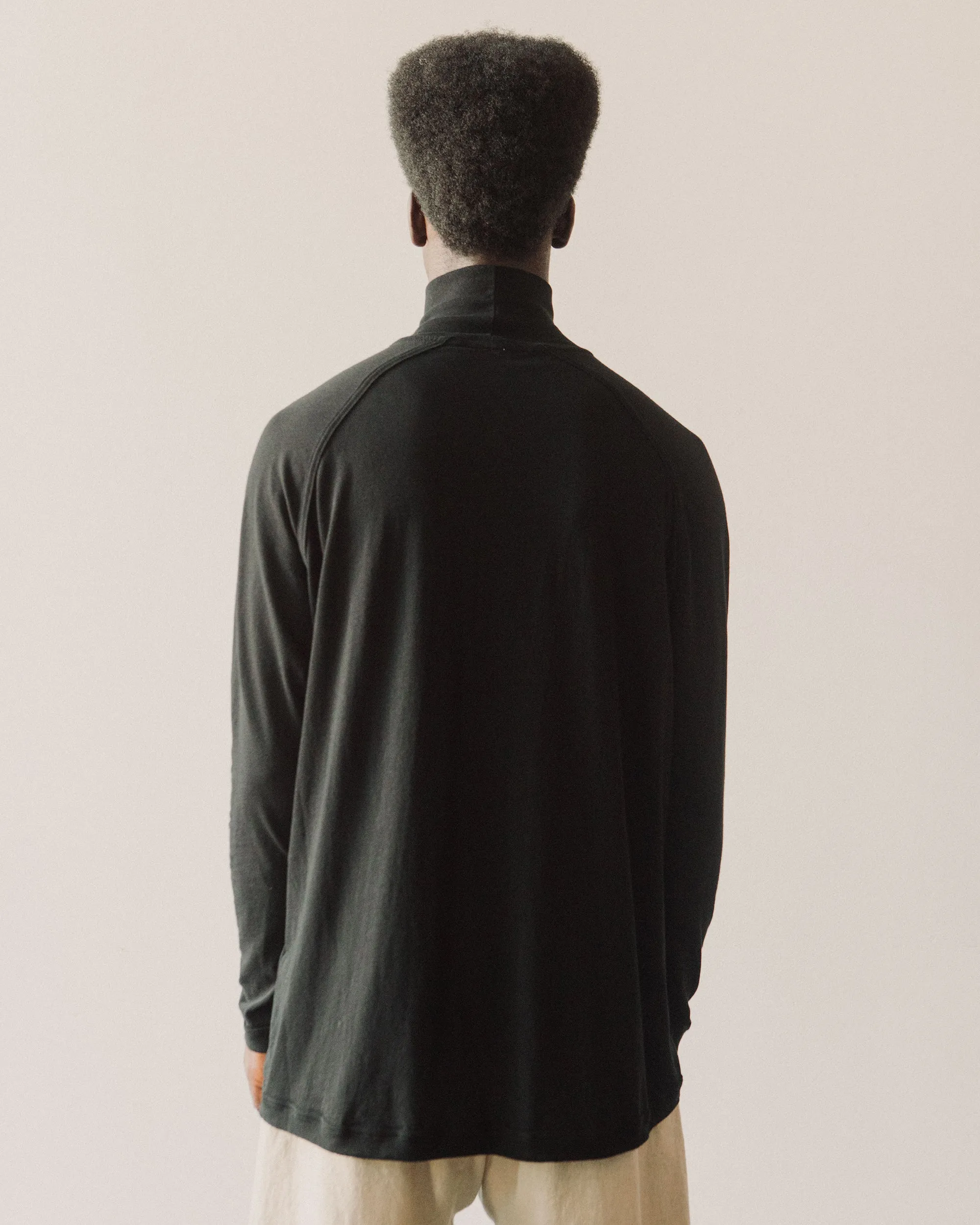 O-Project Turtle Neck Tee, Black