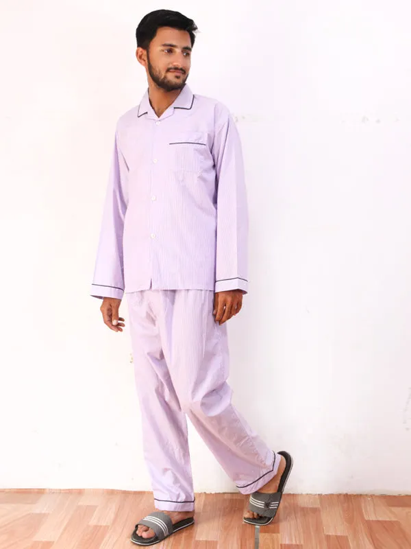 Pink Lines Night Suit For Men MNS06