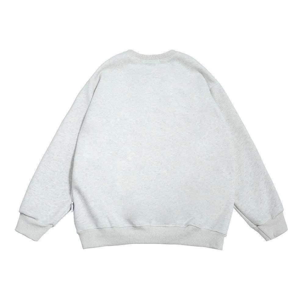 Porsche Car Print Fleece-lined Crew Neck Sweater