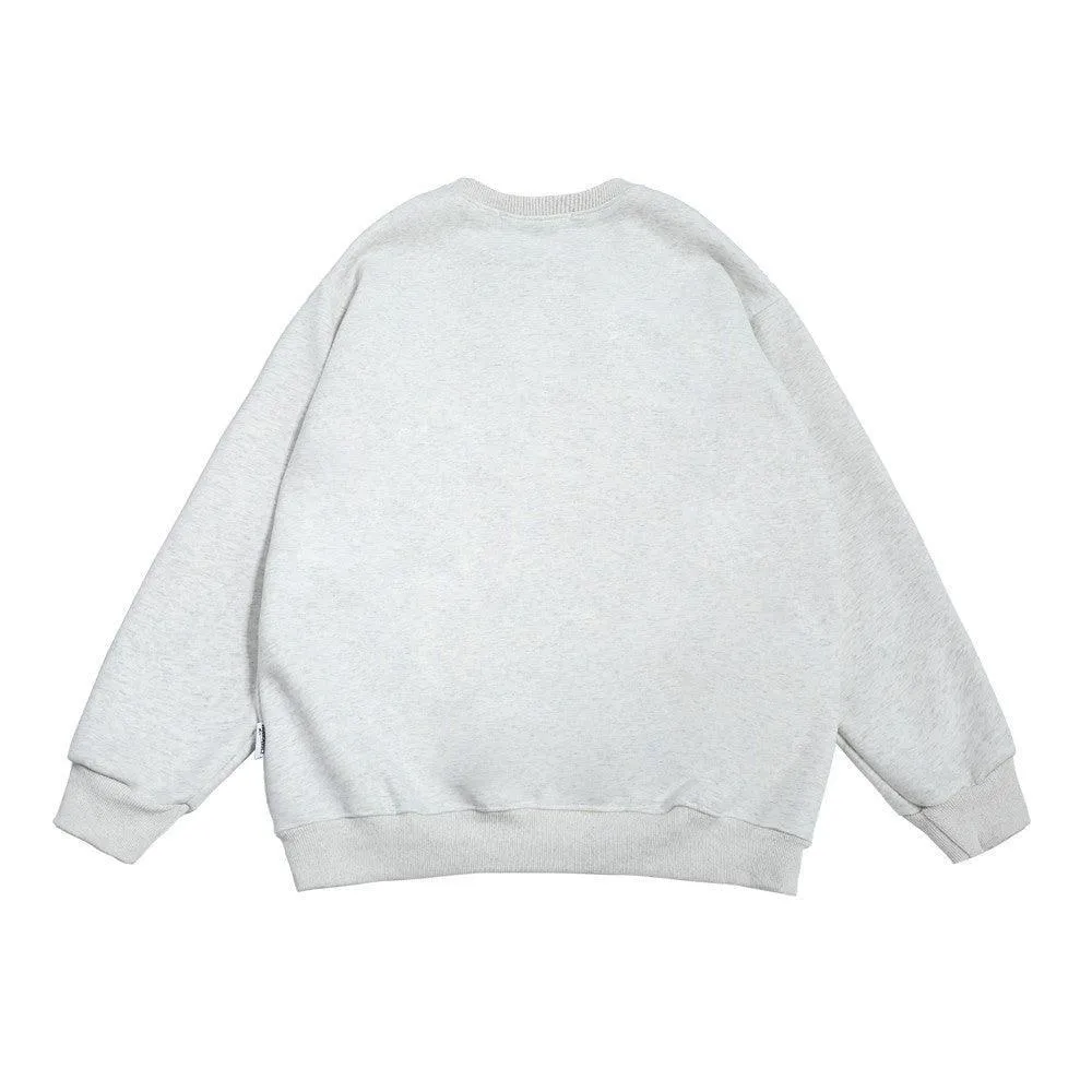 Porsche Car Print Fleece-lined Crew Neck Sweater