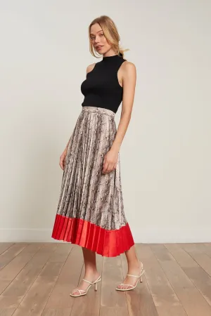 Reptile Color Block Skirt