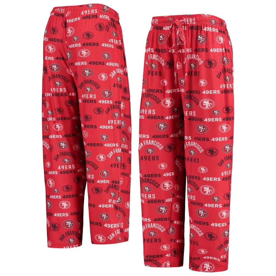SAN FRANCISCO 49ERS MEN'S FLAGSHIP ALL OVER PRINT PAJAMA PANTS