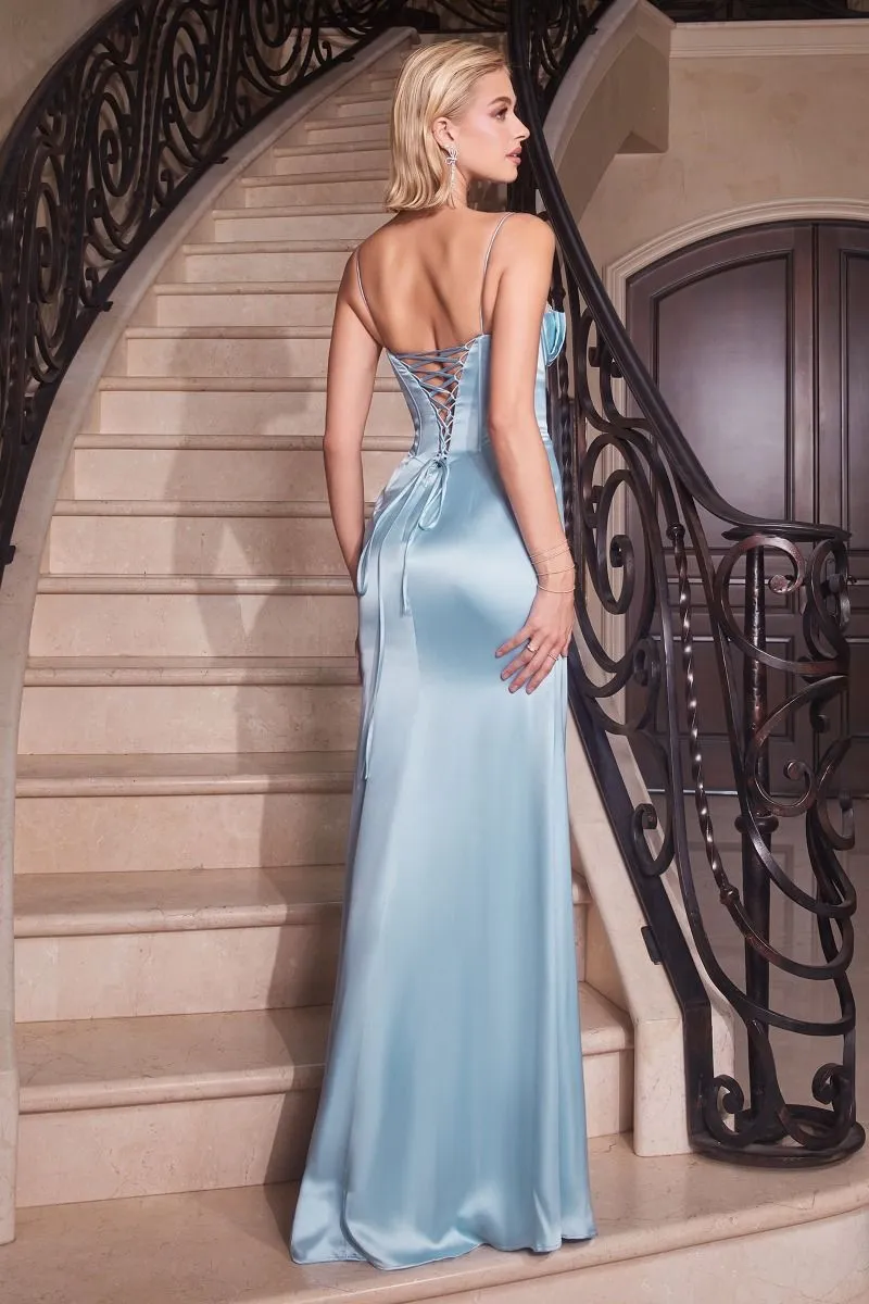 SERAFINA Satin Corset Embellished Mermaid Formal Dress