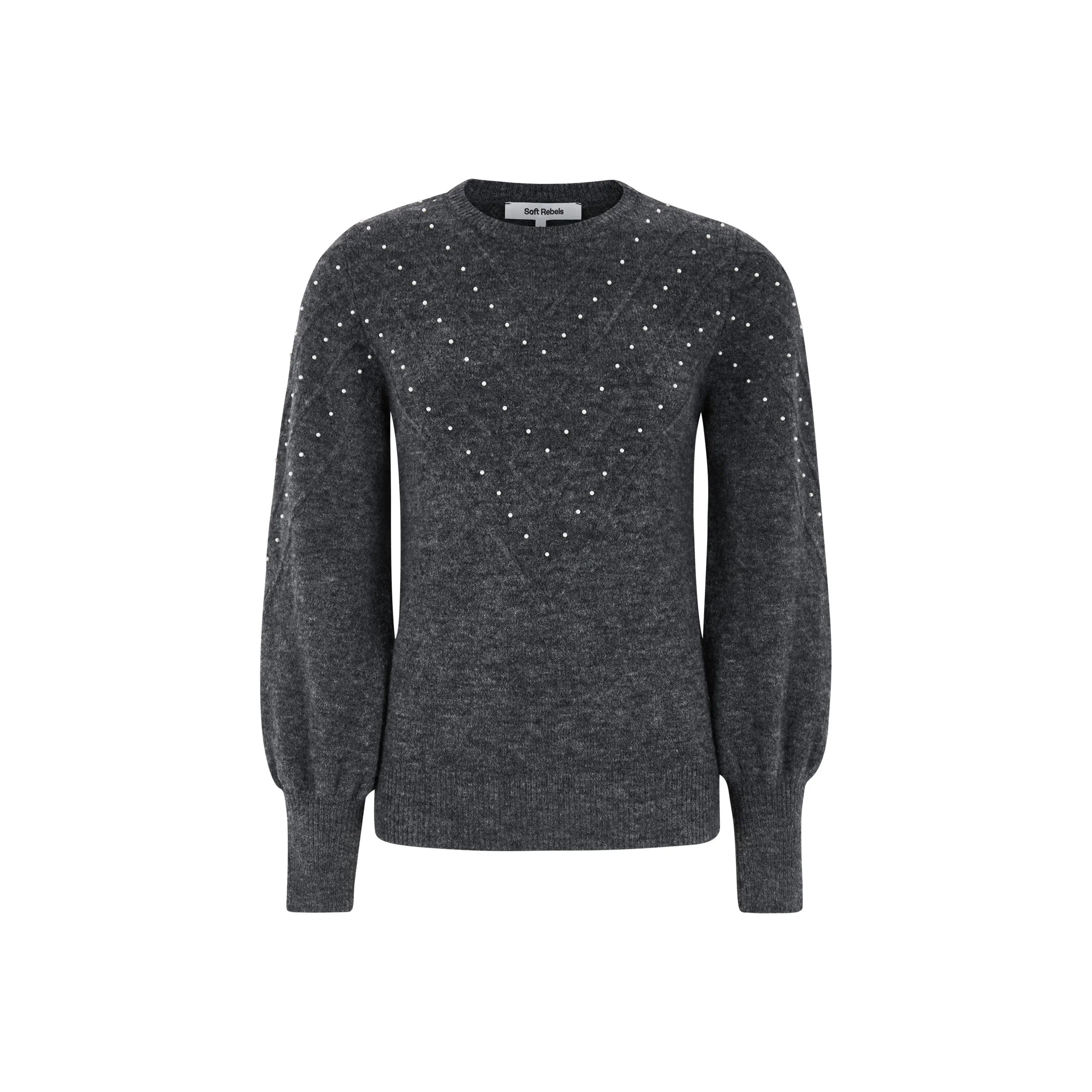 SRAdelina knit - Medium Grey Melange