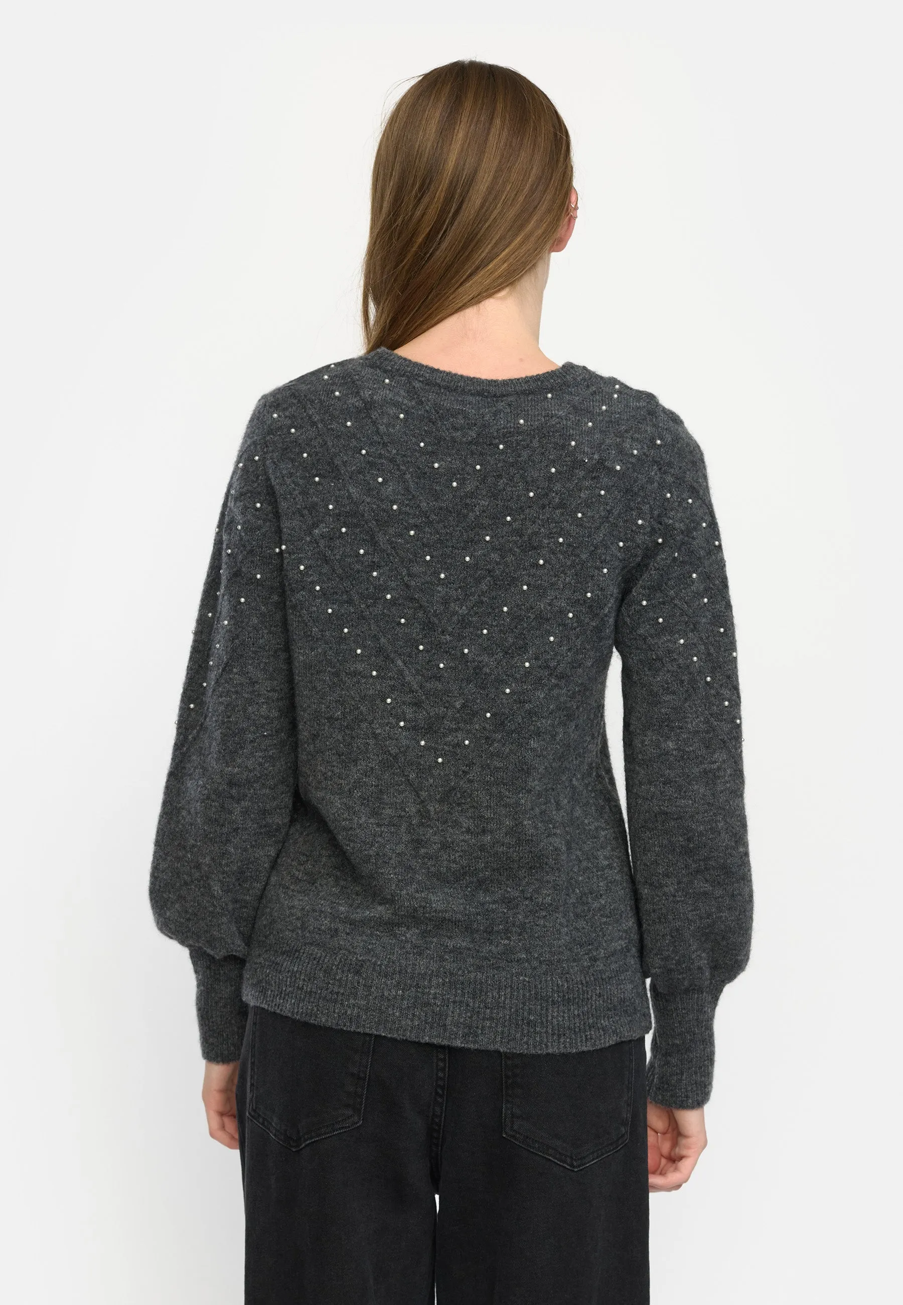 SRAdelina knit - Medium Grey Melange